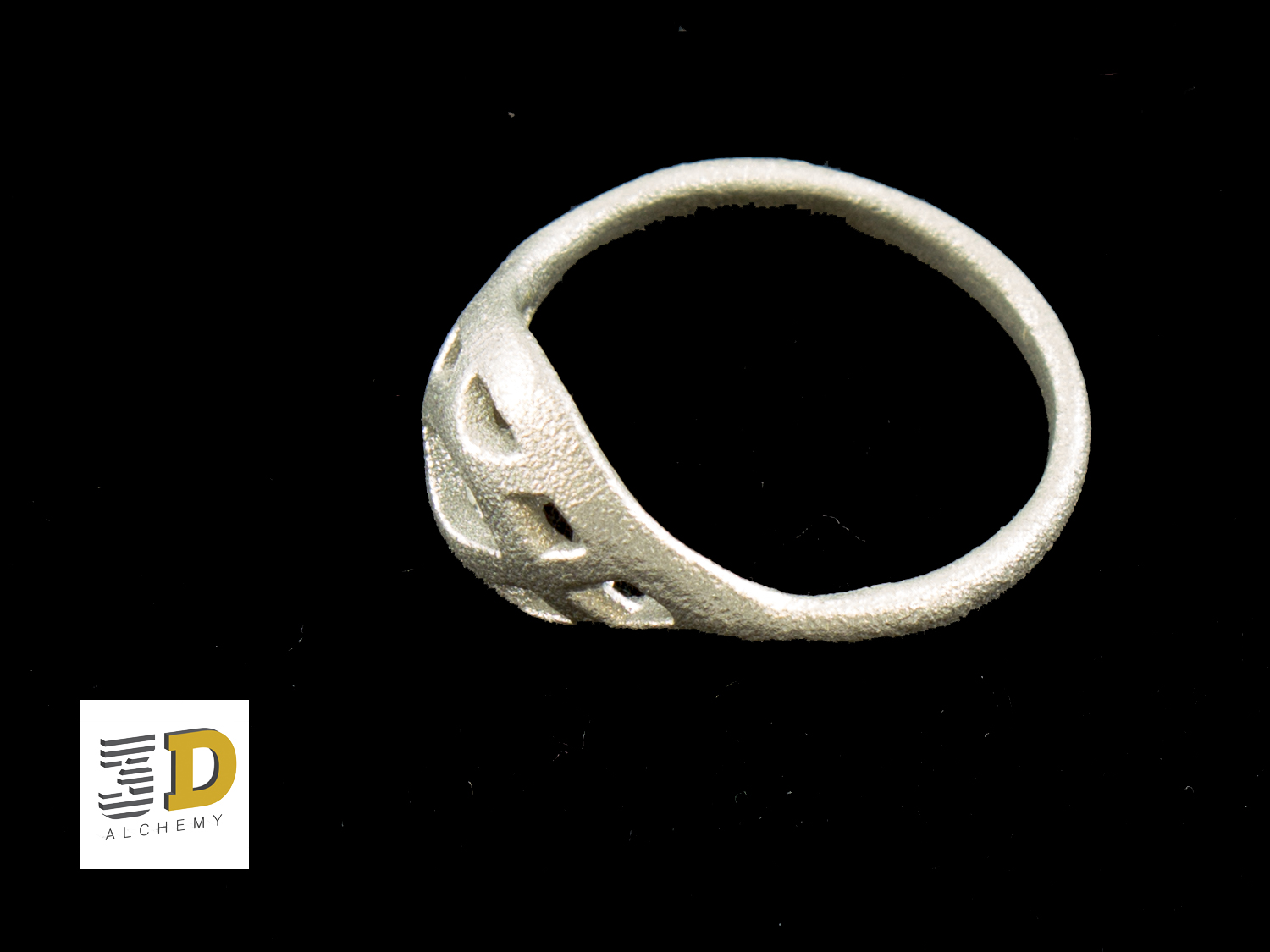 3D Printed platinum ring  